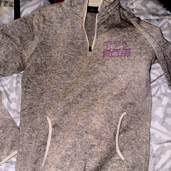 Sigma Sigma Sigma Quarter Zip Charles River Size S - Picture 2 of 3